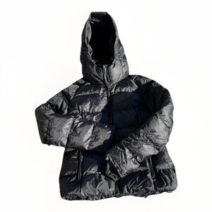 SKEA Limited Womens Re-Anna Parka Black Python Puffer Hood Lined Size 6 NWT $498
